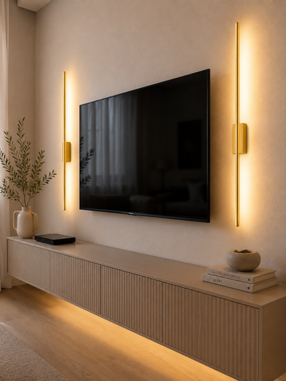 Gold Kasa Lavanta Aplik 2 Adet Duvar Dekorasyon Aydınlatması Şık Ambiyans 12w Gün Işığı ELEKTRİKLİ