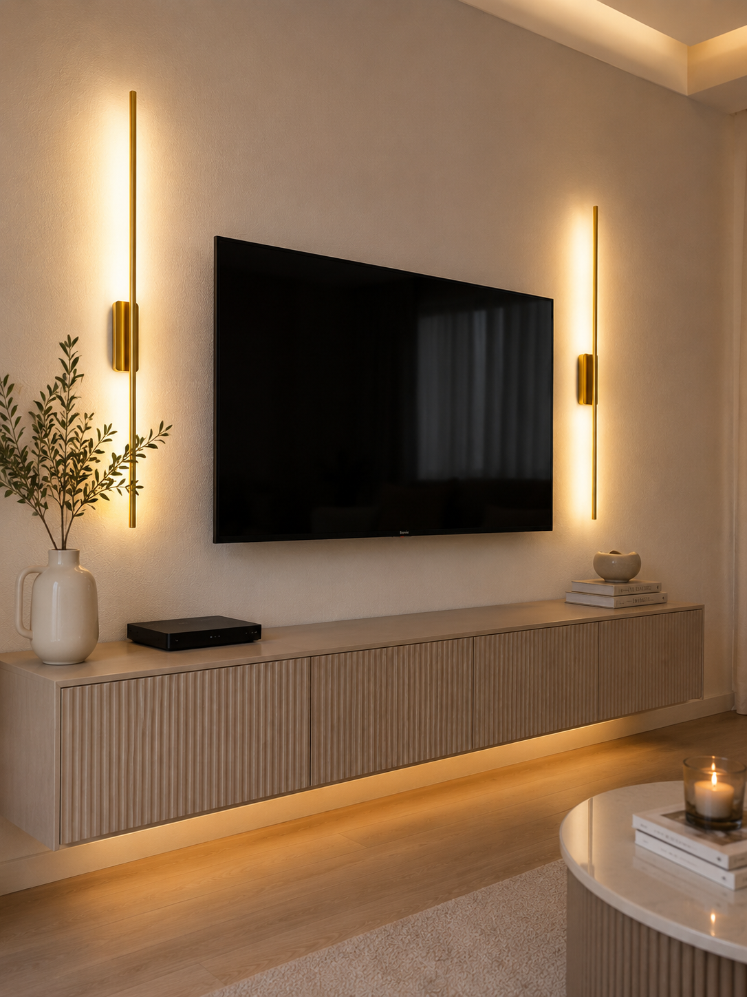 Gold Kasa Lavanta Aplik 2 Adet Duvar Dekorasyon Aydınlatması Şık Ambiyans 12w Gün Işığı ELEKTRİKLİ