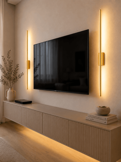 Gold Kasa Lavanta Aplik 2 Adet Duvar Dekorasyon Aydınlatması Şık Ambiyans 12w Gün Işığı ELEKTRİKLİ - Voxify