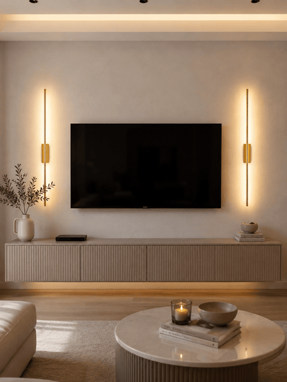 Gold Kasa Lavanta Aplik 2 Adet Duvar Dekorasyon Aydınlatması Şık Ambiyans 12w Gün Işığı ELEKTRİKLİ - Voxify