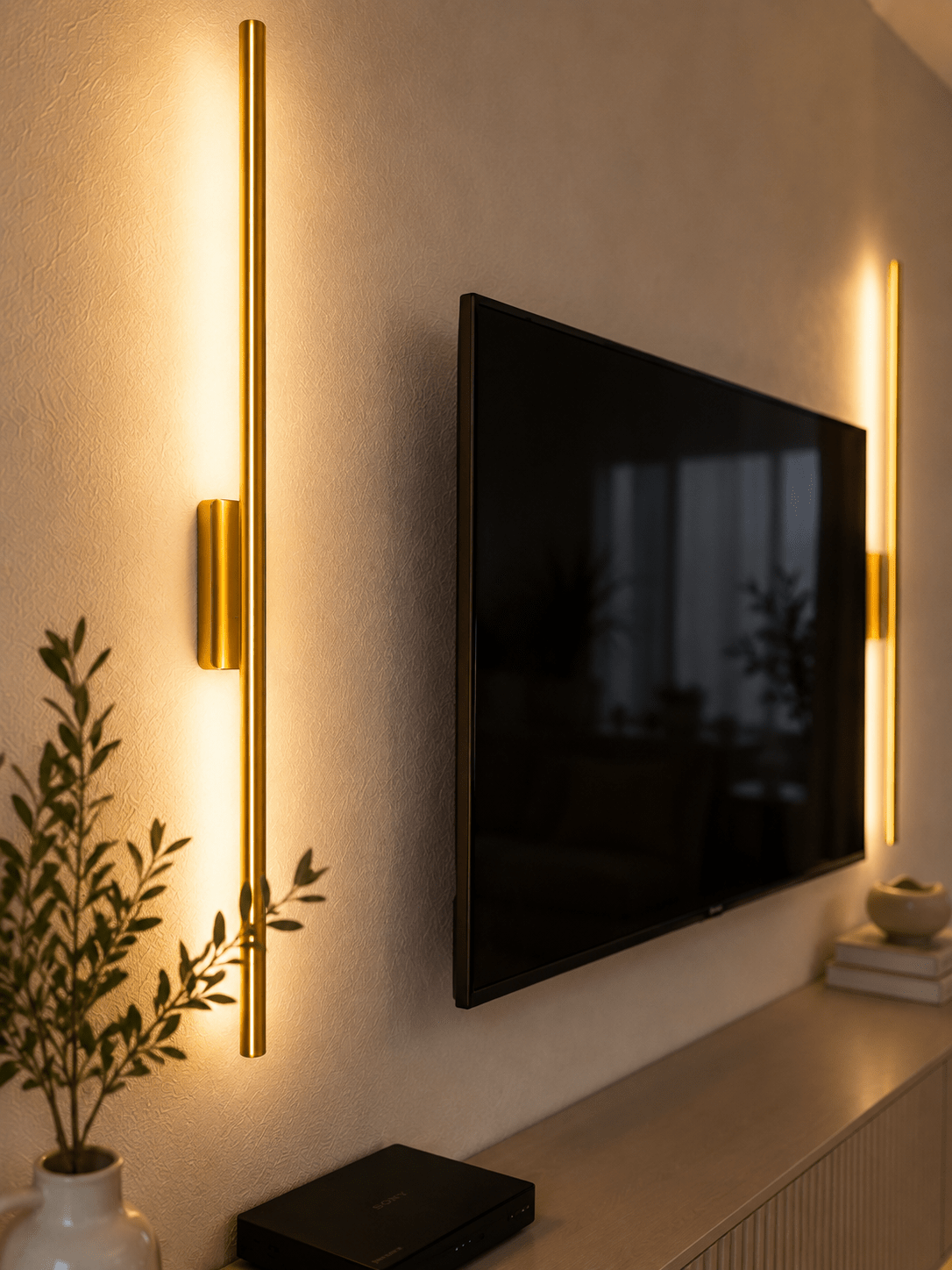 Gold Kasa Lavanta Aplik 2 Adet Duvar Dekorasyon Aydınlatması Şık Ambiyans 12w Gün Işığı ELEKTRİKLİ - Voxify