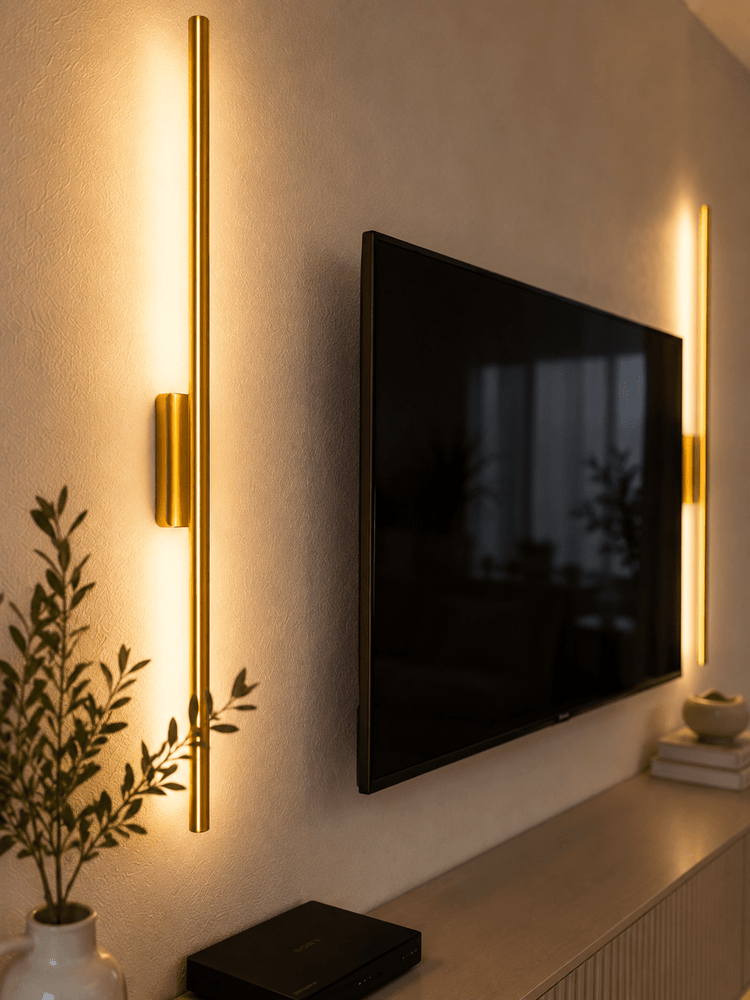 Gold Kasa Lavanta Aplik 2 Adet Duvar Dekorasyon Aydınlatması Şık Ambiyans 12w Gün Işığı ELEKTRİKLİ - Voxify