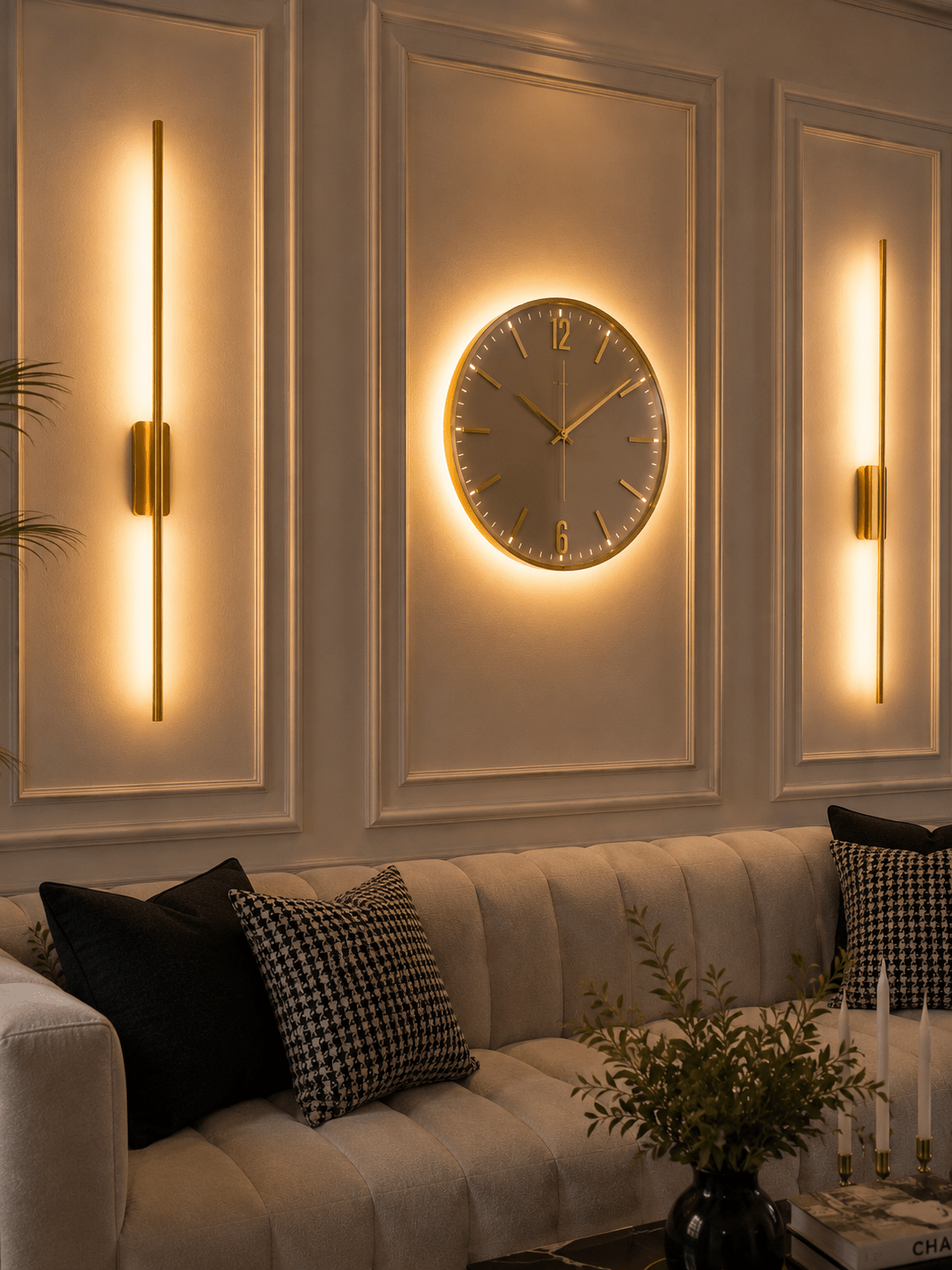 Gold Kasa Lavanta Aplik 2 Adet Duvar Dekorasyon Aydınlatması Şık Ambiyans 12w Gün Işığı ELEKTRİKLİ - Voxify
