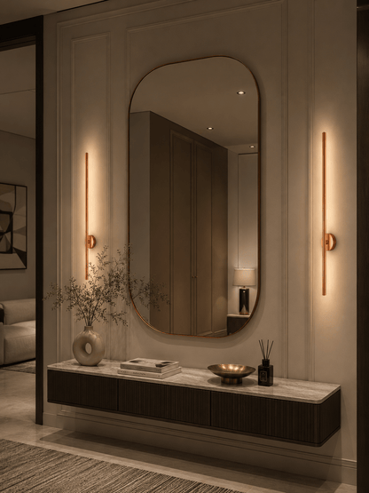 Rose Gold Kasa Lavanta Aplik 2 Adet Duvar Dekorasyon Aydınlatması Şık Ambiyans 12w Gün Işığı ELEKTRİKLİ - Voxify