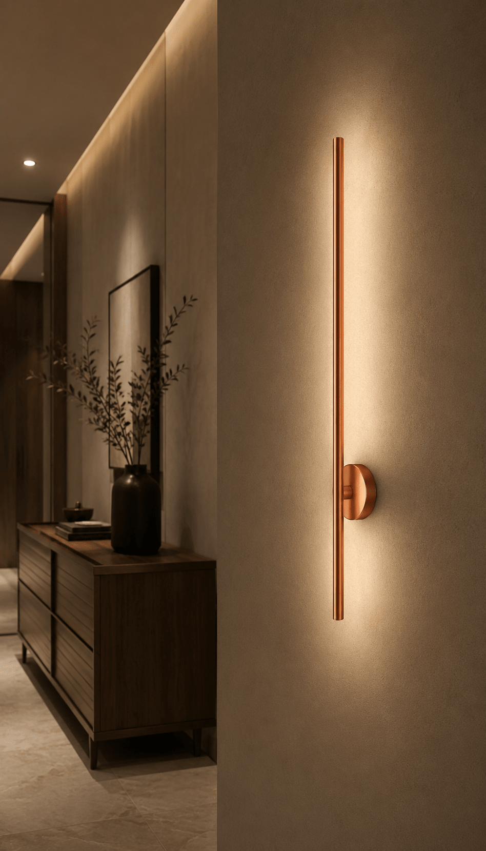 Rose Gold Kasa Lavanta Aplik 2 Adet Duvar Dekorasyon Aydınlatması Şık Ambiyans 12w Gün Işığı ELEKTRİKLİ - Voxify