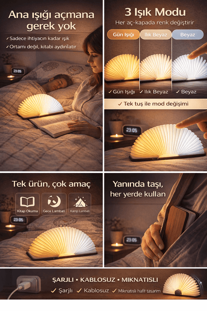 Şarjlı Kitap Lamba - Voxify